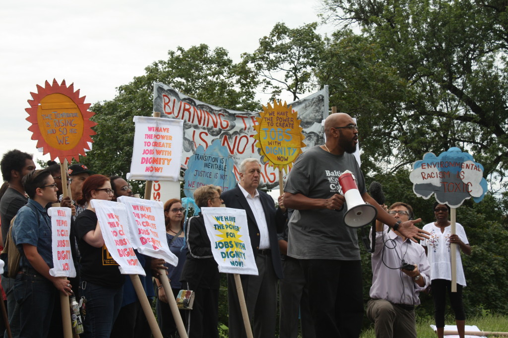 Marvin Hayes with the Baltimore Compost Collective spoke about the need to compost, rather than burn, our food waste.